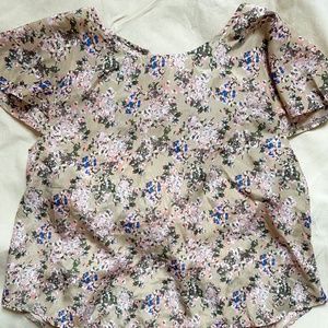Elodie Floral Top with Tie Back